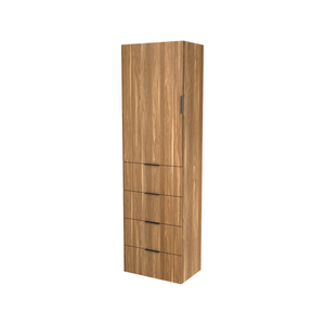 Lugna 2048 x 600 x 380mm Cove 3 Shelf 4 Drawers Left Hinged Door Storage Cabinet