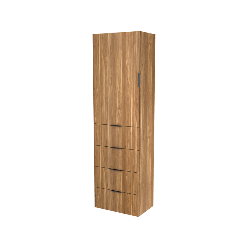 Lugna 2048 x 600 x 380mm Cove 3 Shelf 4 Drawers Left Hinged Door Storage Cabinet