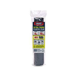 GRUNT 4m x 10m Black 140um Multi-Use Plastic Film