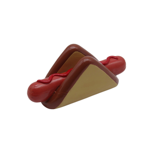 Happy Tails 17.5 x 6.5 x 7.5cm Latex Sausage In Bread Dog Toy