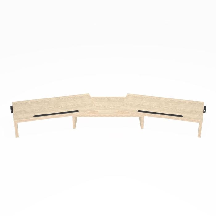 Ufurniture Dual Monitor Stand Riser Wood Adjustable Wood