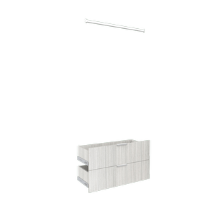 Lugna Mist 2 Drawer 1 Hangrail Insert Kit - Fits 900 x 380mm Cabinet Shell