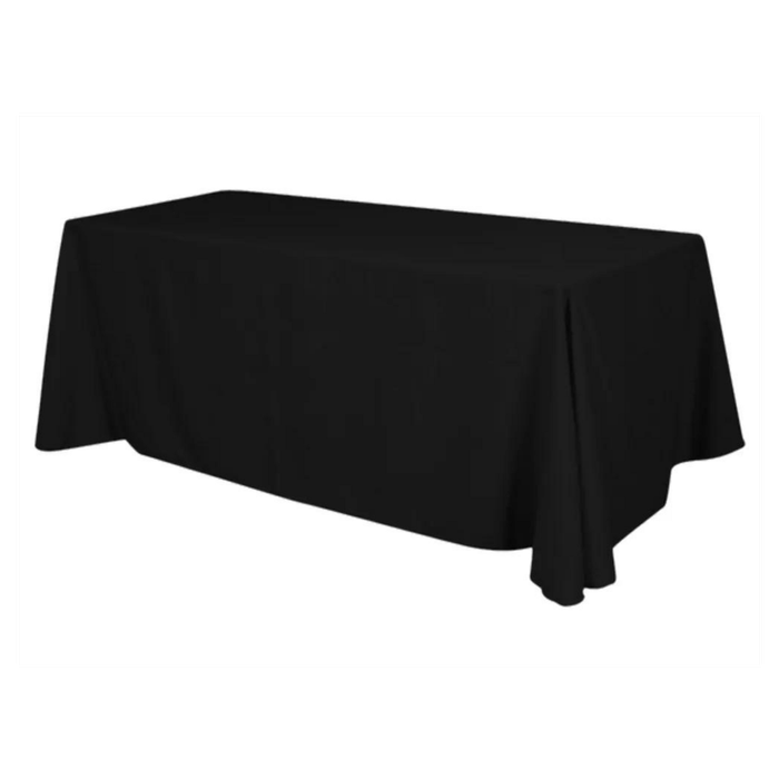 Just Party Linen Tablecloth Rectangle 270x209cm - Black  - Loose Fit 4ft
