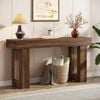 OAKORY 160cm Console Table Country Style Entryway Hallway Table Rustic Brown