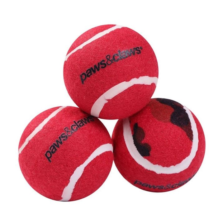3PK Paws & Claws Tennis Balls 6cm Assorted