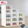 Ufurniture 40PCS Plastic Shoe Storage Boxes