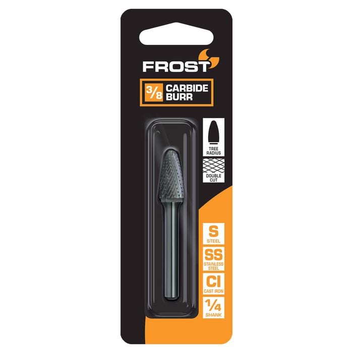 Frost 3/8 Tree Radius Double Cut Carbide Burr 