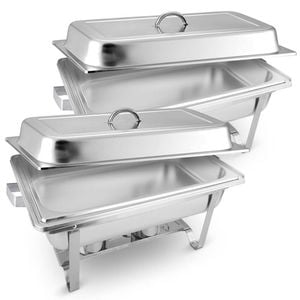 SOGA 2 Pack Chafing Dish 9L Full Size Stainless Steel Food Warmer