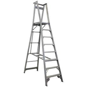 INDALEX 2.4m Industrial Aluminium 180kg Pro Series Platform Ladder
