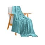 Soga Throw Blanket Striped Pattern Thin Flannel  Comforter
