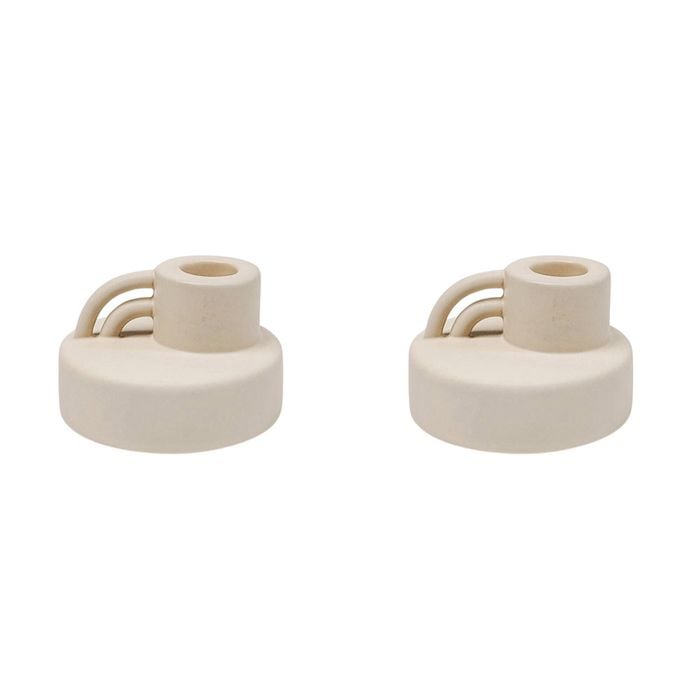 2PK Urban Products Arch Candle Holder Home Decor White 5cm