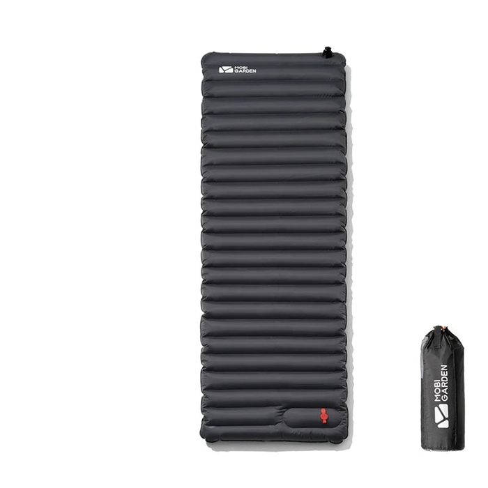 NNEOBA Inflatable Air Mat with Pump Single Sleeping Pad Gray