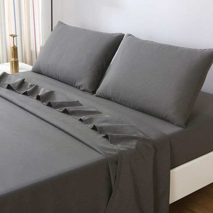 LINENOVA Microfiber Soft 1200TC Sheet Set - Dark Grey King
