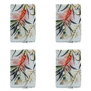 4PK LVD Cotton Stonewash 45cm Square Table Napkin - Gum Flower