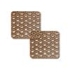2pc Nord Deco Wooden Coasters 10x10cm - Crossed Circles
