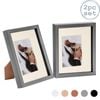 Nicola Spring Acrylic 3d Box Photo Frame With 4" X 6" Mount - 8" X 10"  - Grey - Pack Of 2