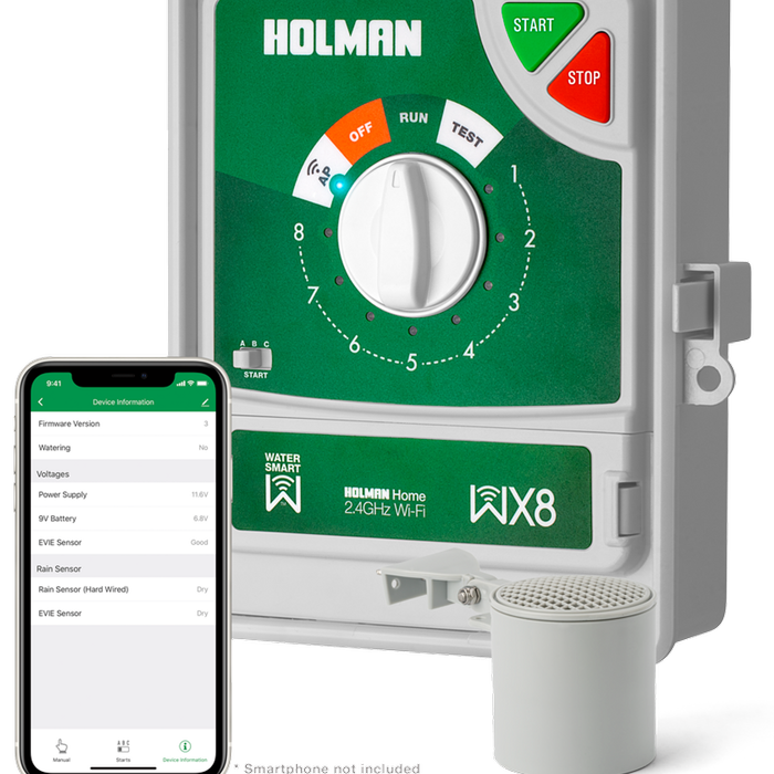 Holman WX8 Wi-Fi Irrigation Controller With EVIE Sensor