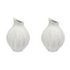 2PK LVD Ceramic Petite Flower Vase A Decorative Home Decor White