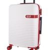 GAP Hard-Shell Suitcase 4 Wheel Hidden Pocket Cabin Luggage 56cm White