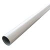 Italio 1.8m White Round Wardrobe Rail With Brackets