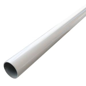 Italio 1.8m White Round Wardrobe Rail With Brackets
