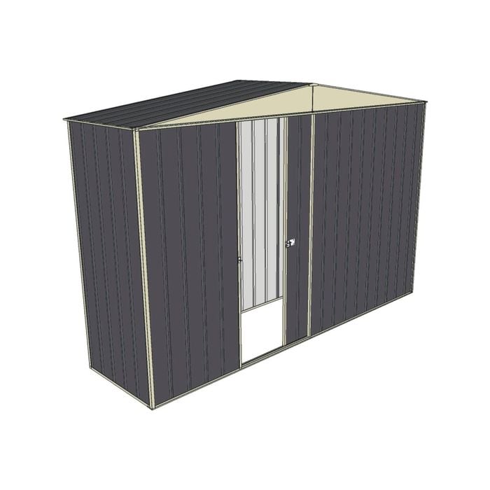 Build-a-Shed 3.0 x 0.8 x 2.3m Gable No Side Doors Shed - Grey