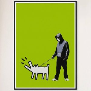 Galrie Banksy Choose Your Weapon Green Print 2010 Limited Edition Art, Black Frame, A4 21 x 30cm (8 x 12inch)