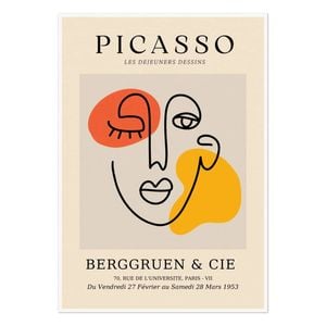 Galrie Minimalist Picasso Line Art Print Les Dejeuners Dessins for Contemporary Decor, Poster Only, 70 x 100cm (28 x 40inch)