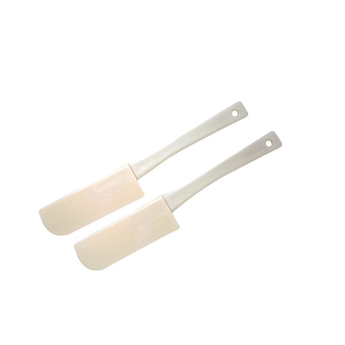 2pc Cuisena Mini Rubber Spatula Utensil Set - White