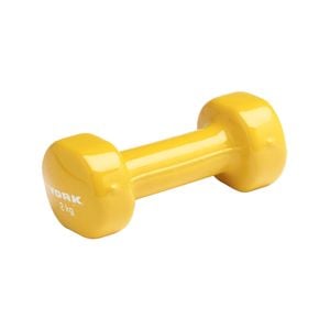 York 2KG PVC Dipped Dumbell Single