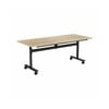 Olg Agile Flip Table Black Frame New Oak Smooth Top L1200mm X W600mm
