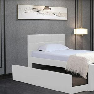Istyle Milan King Single Trundle Storage Bed Frame White