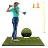 Costway 1.2×1.5m Golf Hitting Practice Mat Artificial Lawn Grass Pad Golf Training Aid