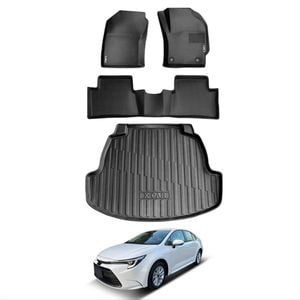 3D All-Weather Floor Mat Boot Liner Carpet for Toyota Corolla Sedan 2019-Onwards Cargo Trunk Mat