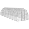 vidaXL Chicken Run 2.5x10x2.25 m Galvanised Steel walk-in chicken run
