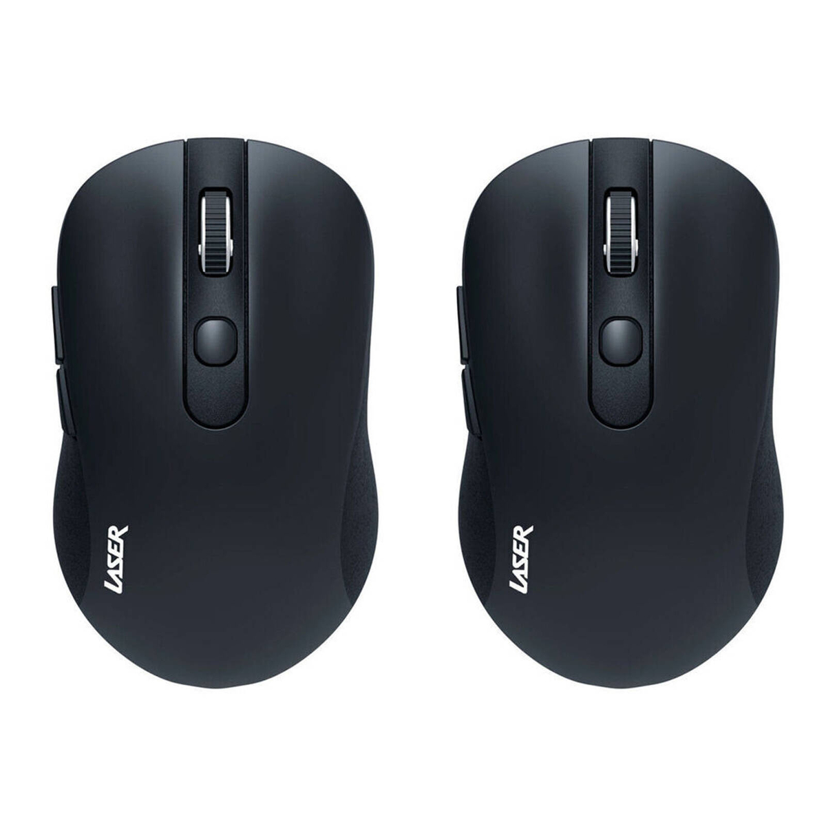 2x Laser Ergonomic Wireless USB Mouse for PC Laptop Desktop Mac Windows ...