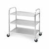 SOGA 3 Tier 95x50x95cm Stainless Steel Trolley