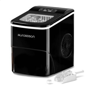 ALFORDSON Ice Maker Machine Commercial Portable 12kg Ice Cube Tray 2.2L Black