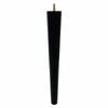 Adoored 53 - 30 x 400mm Black Round Tapered Pine Furniture Leg