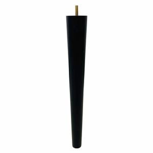 Adoored 53 - 30 x 400mm Black Round Tapered Pine Furniture Leg
