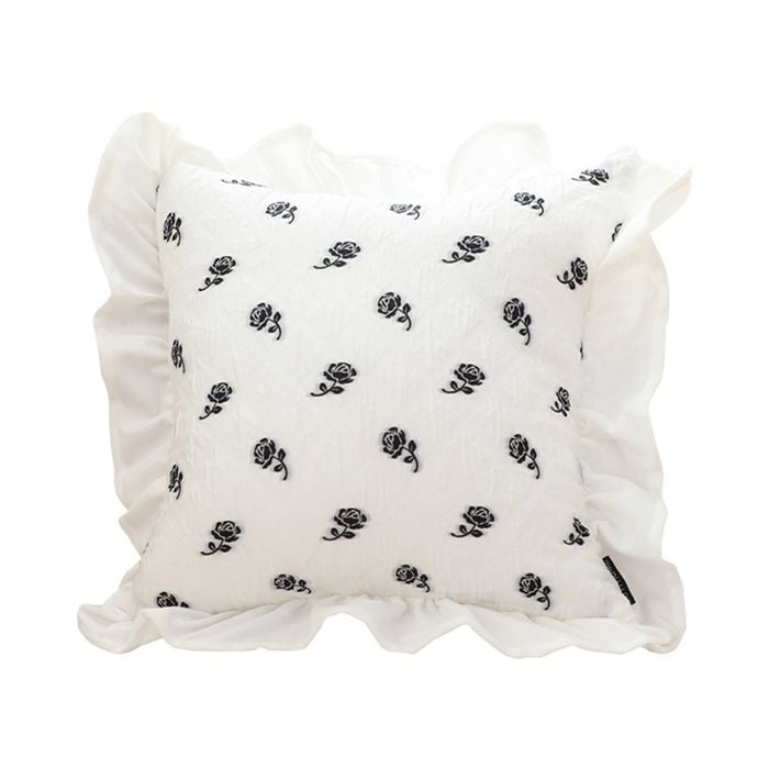 SOGA 45cm White Ruffled Throw Pillows