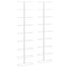 vidaXL 2x Wall-mounted Wine Racks for 9 Bottles White Iron Bottle Holder Shelf