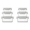 2x 3pc LocknLock Nestopia Silicone Food Stoarage Container Set 500ml/920ml/1.6L