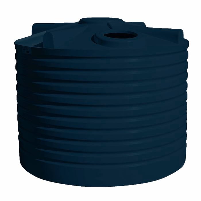 Clark Tanks 5000L Squat Round Poly Water Tank - Stormedge Blue