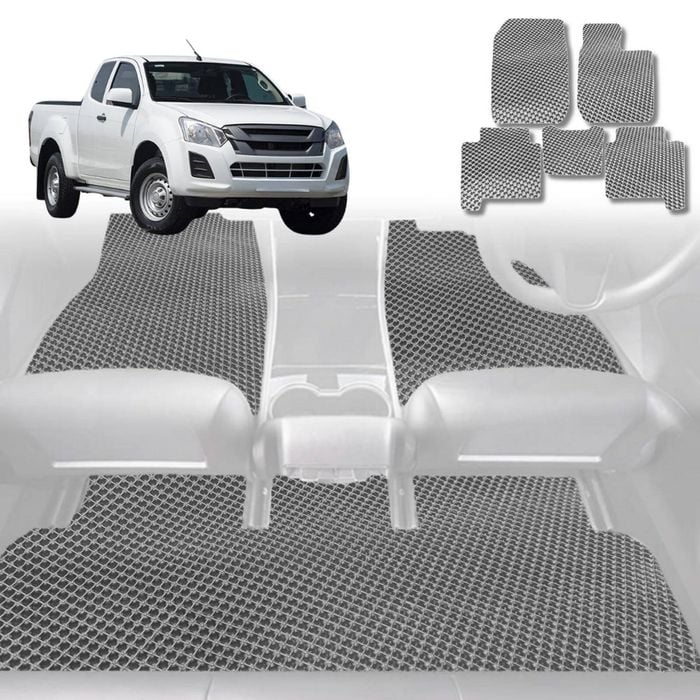 6D Diamond Car Floor Mats for Isuzu D-Max Space Cab 2013-2020-Outback GT