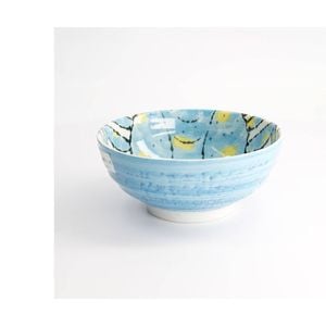 Tokyo Design Studio Seafood Ramen Bowl Stylish 18.5x8cm Crab Light Blue
