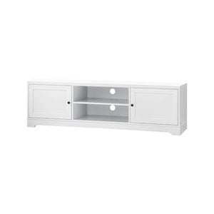 Oikiture Entertainment Unit Hamptons Tv Cabinet White 160cm