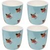 4PK LVD 10x10cm Ceramic Wax Candle Merry Christmas 1 Home Decor