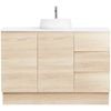 CIBO 1200mm Coast Veneer Nordic Full Height Bathroom Vanity with Pod White Matte Basin