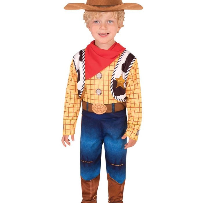 Woody Deluxe Toy Story 4 Halloween Costume for Kids, Disney Pixar Cowboy Outfit, TODDLER